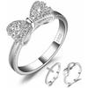 New Fashion Three-dimensional Bow Ring Elegant Minimalist Diamond Exquisite Creative Ring Wedding Ring