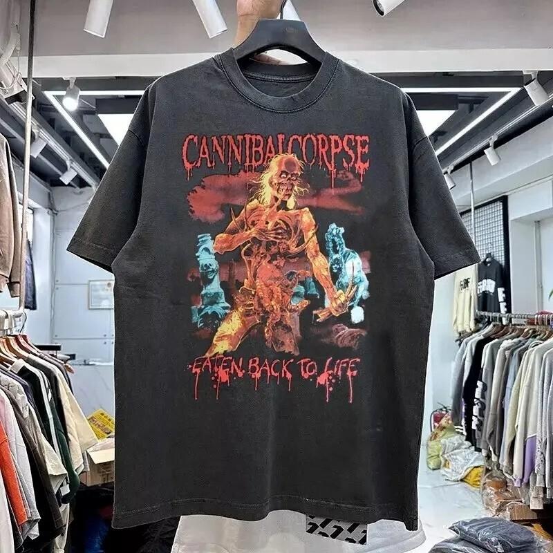 Футболка унисекс Cannibal Corpse Band Eaten Back To Life Черная Ремейк S-5XL