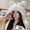 Cartoon Bear Ears Hat Windproof Earflap Bonnet Hat Fashion Winter Plush Hat