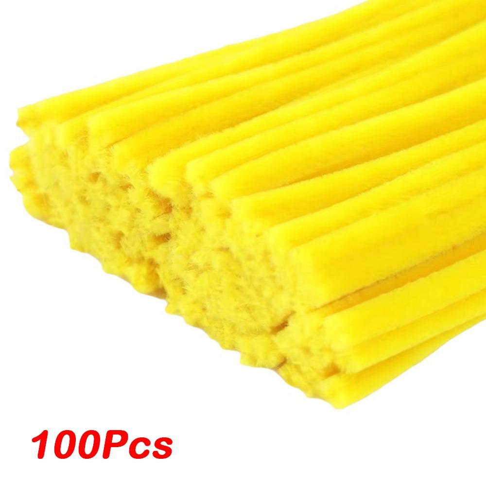 100/300/400Pcs Flexible Wire Pipe Cleaners Bendable Plush Sticks for Artificial Flower Making