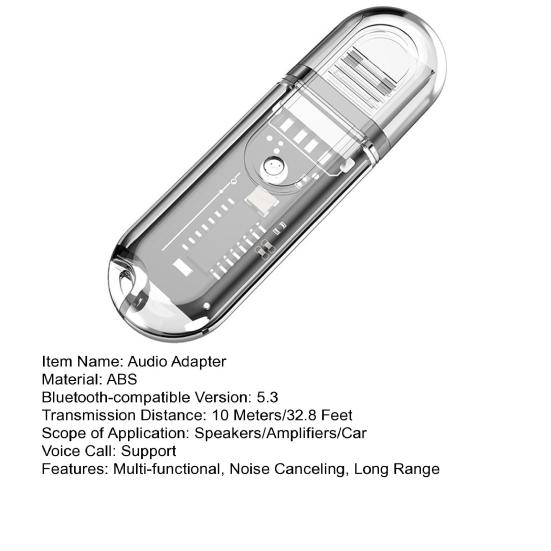 USB-адаптер Bluetooth 5.3, 10 м, низкая задержка, для автомобильной стереосистемы, компьютерных колонок, телевизора, наушников