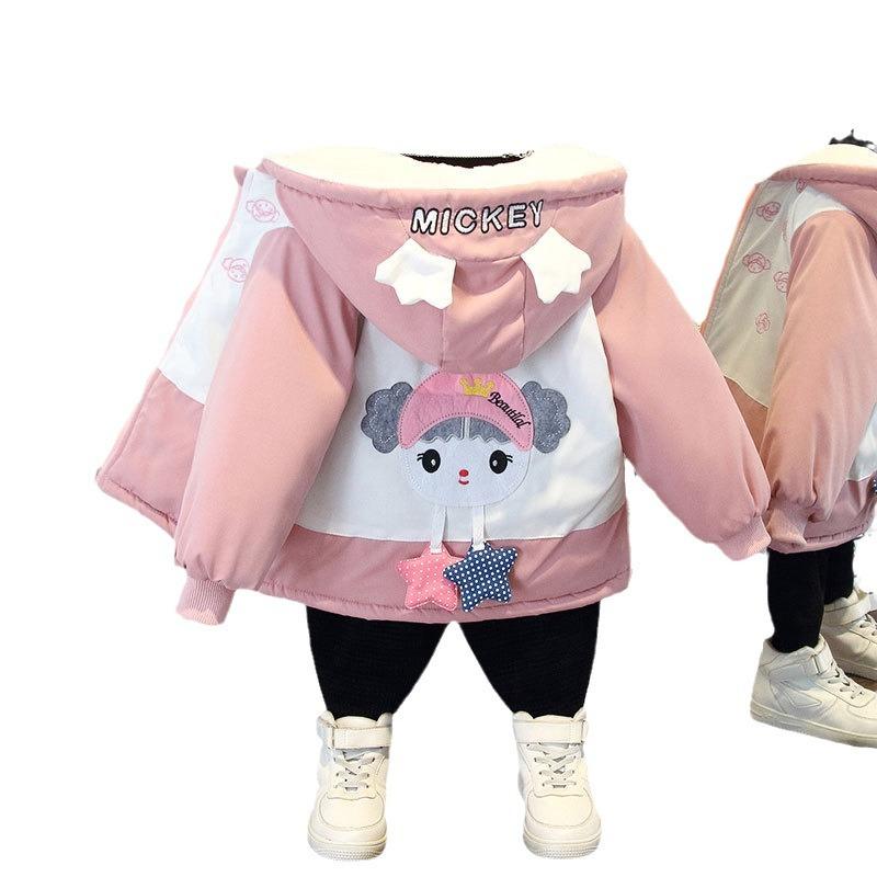 Повседневное толстое пальто для девочек 2025 года, зимнее детское флисовое пальто с подкладкой