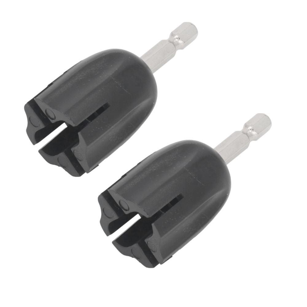 2PCS Plastic+Metal String Winder Head Black Tuning Peg Puller Guitar Maintenance