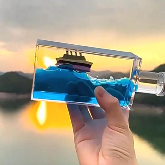 Жидкое украшение для круизного корабля, не тонущая пиратская лодка, дрейфующая бутылка, настольное украшение для детей и взрослых, подарок на Рождество и день рождения