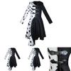 Cosplay Dress Inspired By 101 Dalmatians Black And White Witch Cruella De Vil