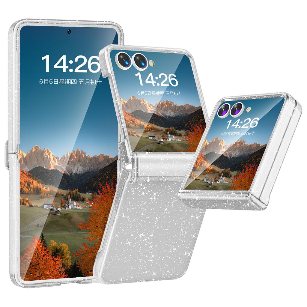 Защитный чехол для мобильного телефона Samsung подходит для ZFlip7, чехол для мобильного телефона, складной экран, ПК, полностью закрывающий, раздельный верхний и нижний флип