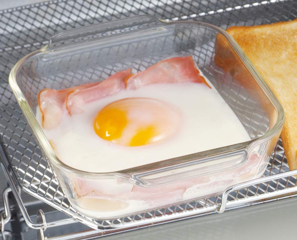 iwaki Стеклянная форма для тостера серии Basic, половина 144 x 120 x 39 мм, 340 мл, BC3840, термостойкая