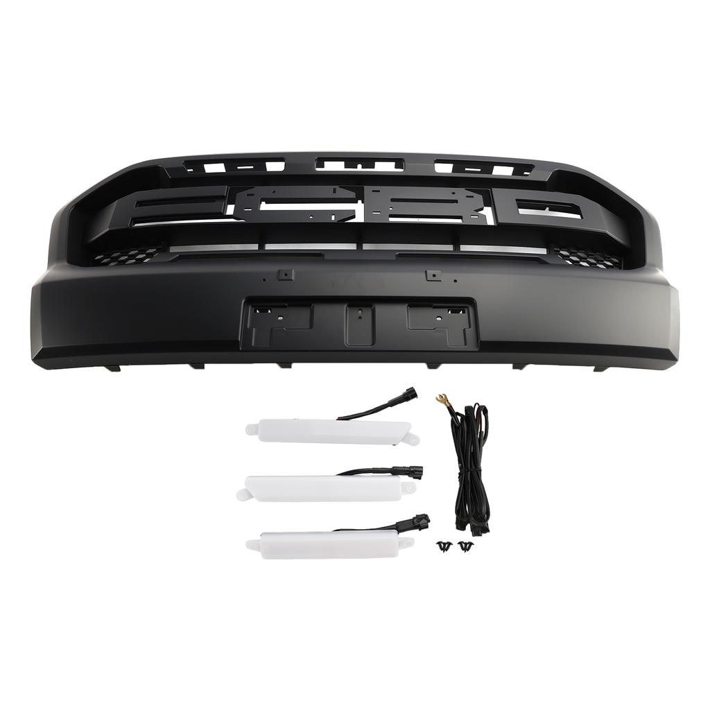 Решетка радиатора переднего бампера в стиле Raptor подходит для Ford Ranger 2019-2023 T8 со светодиодами