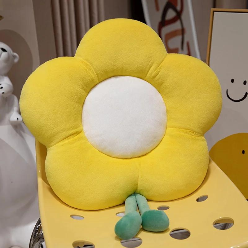 Подсолнух Солнечный Цветок Мягкая Плюшевая Игрушка Кукла Подушка Коврик Подушка для Объятий Домашний Декор для Спальни Автомобиля Подарок для Девочек