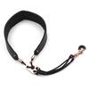 Adjustable Saxophone Neck Strap Leather Sax Strap Metal Hook for Tenor/ Soprano/ Alto Saxophones