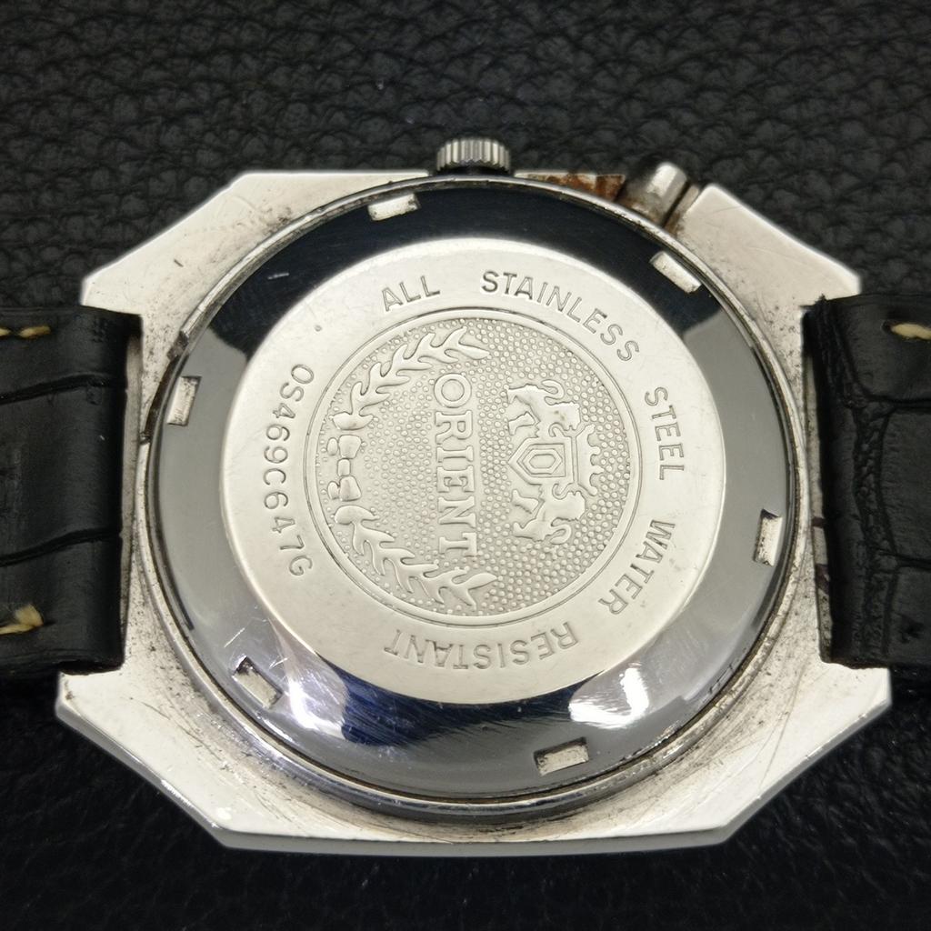 Б/у ЯПОНИЯ ORIENT AUTOMATIC 46941 МУЖСКИЕ ЧАСЫ С ЦИФЕРБЛАТОМ ЗЕЛЕНОГО ЦВЕТА DAY&DATE a432873-2 R113-a432873