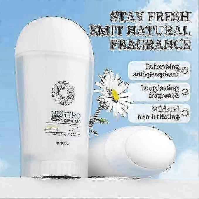 Antiperspirant Women's Deodorant Stick with Triple Moisturising-12H Sweat & Odour Protection Natural Deodorant - Against White Marks for Men & Women