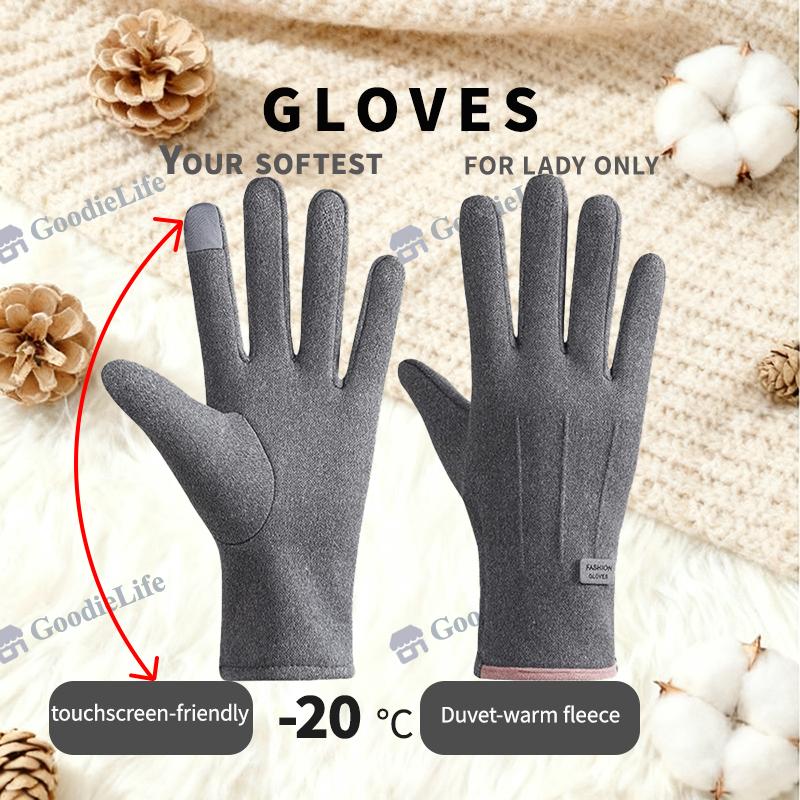 Thermal Fleece Lined Winter Gloves Touchscreen Compatible for Men Women Outdoor Riding Motorcycle Anti Cold
