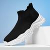 Outdoor Sports Men'S Shoes Spring And Summer Fly-Woven Casual Shoes One-Pedal Socks Shoes Running Shoes Comfortable High-Top Board Shoes Large Size