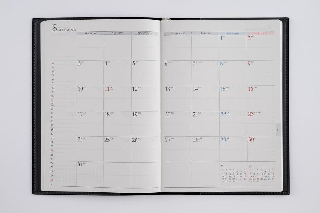 Takahashi 2026 A5 Weekly Desk 431 December Diary, Casual, Black, No. (Starts 2025)