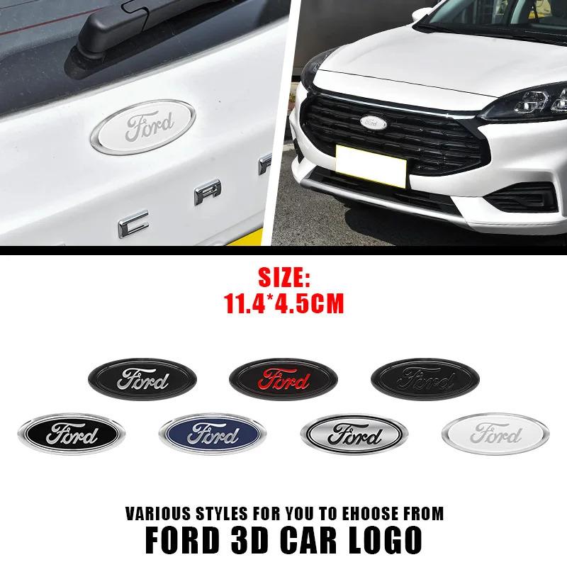 114mm/150mm/175mm Car Front Hood Emblem for Ford Fiesta Range Focus Mondeo Explorer Fusion Transit Edge Auto Rear Trunk Sticker CVU1