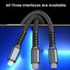 100W 3 In 1 Micro USB Type C Lighting Fast Charging Cable for iPhone Samsung Xiaomi USB C iOS Date Wire Charger