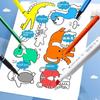 Children'S Drawing Roll Sticky Color Filling Paper Graffiti Scroll Coloring Paper Roll For Kids Diy Painting Educational Toys