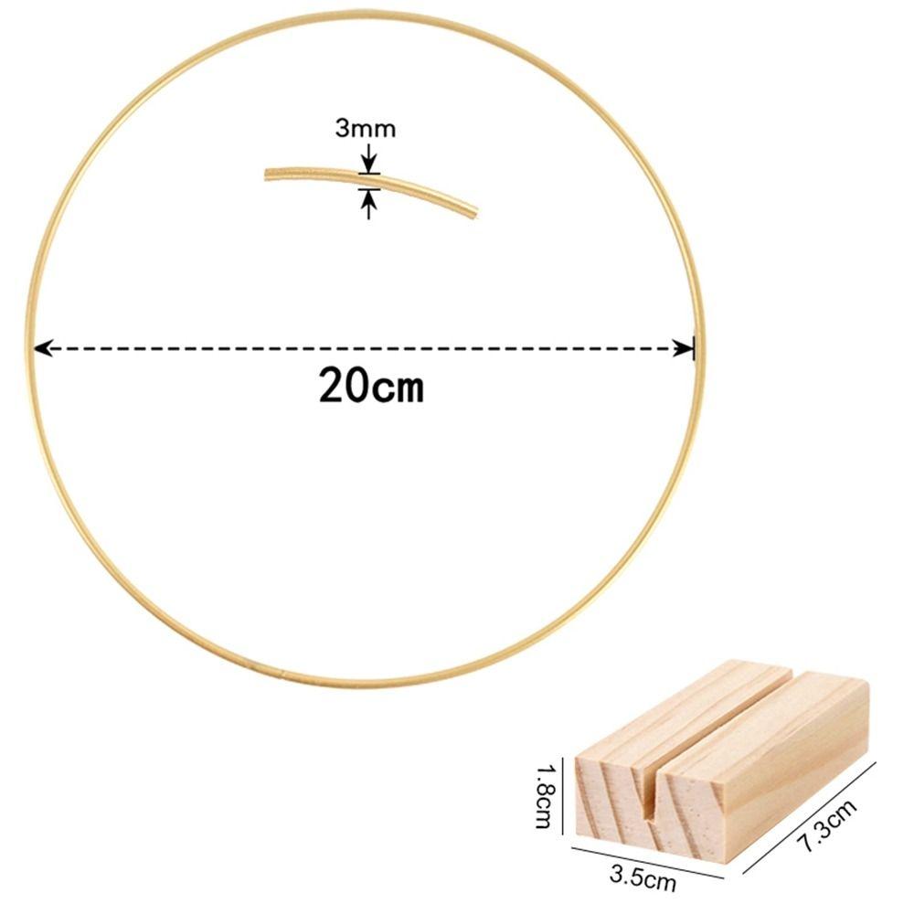 Metal Flower Garland DIY Table Decor Ring Fashion Card Holders  Wedding