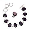 African Amethyst Gemstone Women's Unisex Jewelry Bracelets & Rings 7-8''