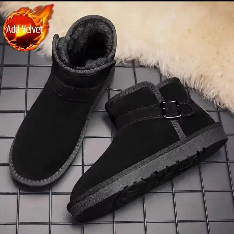 Мужские зимние ботинки, удобная мужская обувь, зимняя теплая мода, размер 44, повседневная, низкая цена, классика, нескользящая, Y2k предложения, ретро, новые, дешевые