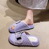Fashion 2024 Summer Women Large Boken Slippers Outdoor Wearing Couples Indoor Soft Sole Bathroom Anti Slip Super Sandals Slippers Trend