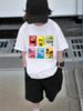 Cute Sesame Street Cartoon Short Sleeve Tee For Children Summer Casual Crewneck Top Boys Girls Age 3-14