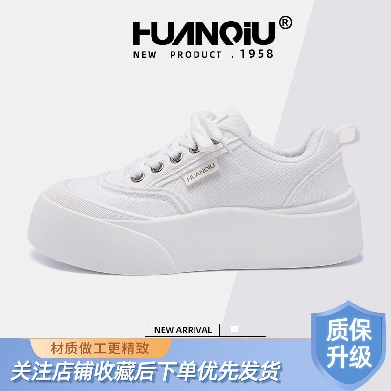 Глобальные толстые туфли на платформе женские ZHQ68216 весенние новые универсальные студенческие женские туфли популярные бордовые парусиновые туфли