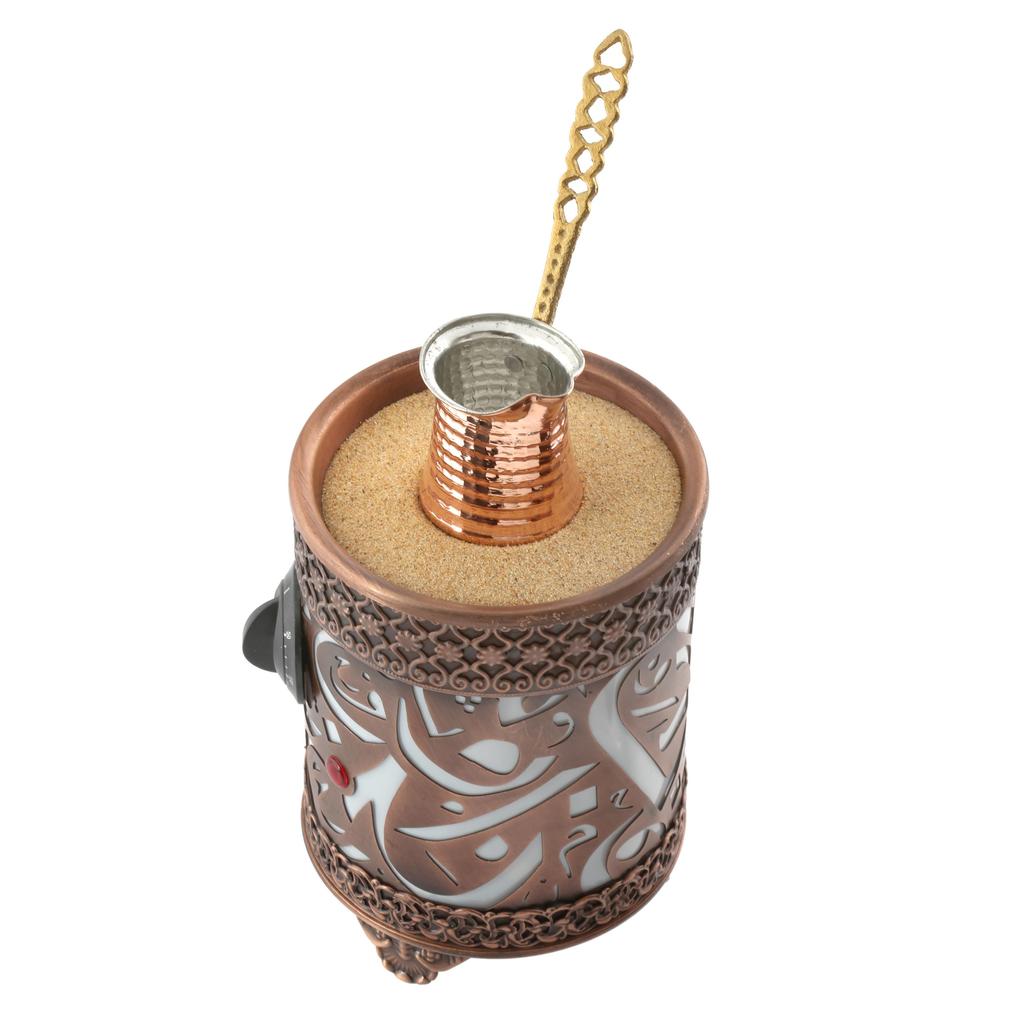 Аутентичная турецкая электрическая кофеварка с горячим песком, нагреватель, Стамбул, дизайн, коричневый цвет, 110 В - 220 В, кухня и столовая