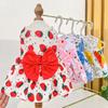 Cute Cat Dog Dress Floral Printed Pet Skirt Cat Costume Puppy Princess Skirt  Poodle