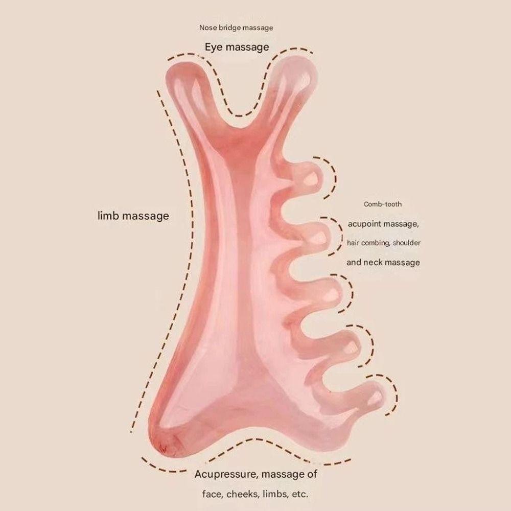 New 4-in-1 Massage Comb Multifunctional Scraping Head Head Meridian Combs Facial Muscle Pulling Facial Massager Tool