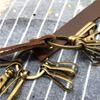 1 шт. Высококачественный Мужской Женский Кожаный Брелок для Ключей с Бронзовой Пряжкой Коровья Кожа Винтажный Креативный Подарок Ремешок для Телефона