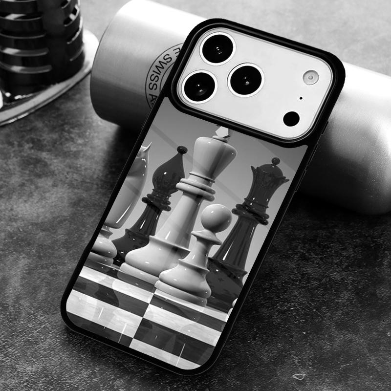 Luxury Chess Phone Case for iPhone 17 16 15 Pro Max Air 14 13 12 11 Plus Shockproof Capa Cover