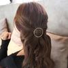 FLH Metal Hollow Moon Circle Triangle Bangs Hair Clip Women Hairpin Barrette Clothing Accessories