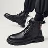 Мужские ботильоны на шнуровке Мода кожа плюш теплые Ботинки Мужские Рабочие Ботинки Трендовый Дизайнер Зимние Мужские Снежные Ботинки мужские Повседневные Ботинки