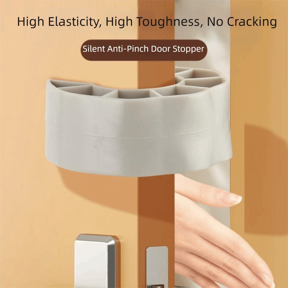 Noise Reduction Door Stopper Soft PVC Anti Slam Guard Safety Guard Safety Wedge  Bathroom