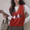 2023 Autumn New Fashion Sweater Tank Top V-Neck Knitted Vest Girl