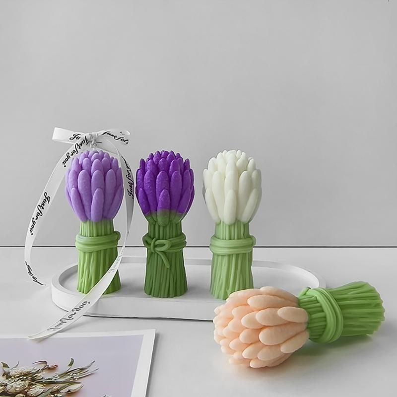 Красивые глиняные силиконовые формы, формы для украшений, букеты лаванды, формы для статуй, силиконовые формы для свечей для рукоделия