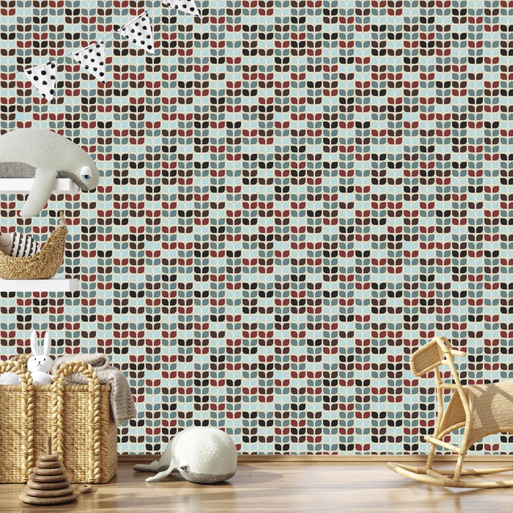 Geometric retro pattern wallpaper for living room and bedroom 50x1000
