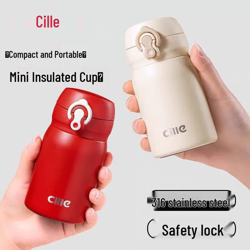 Cille 350ml Portable Pop-up Lid Insulated Water Bottle