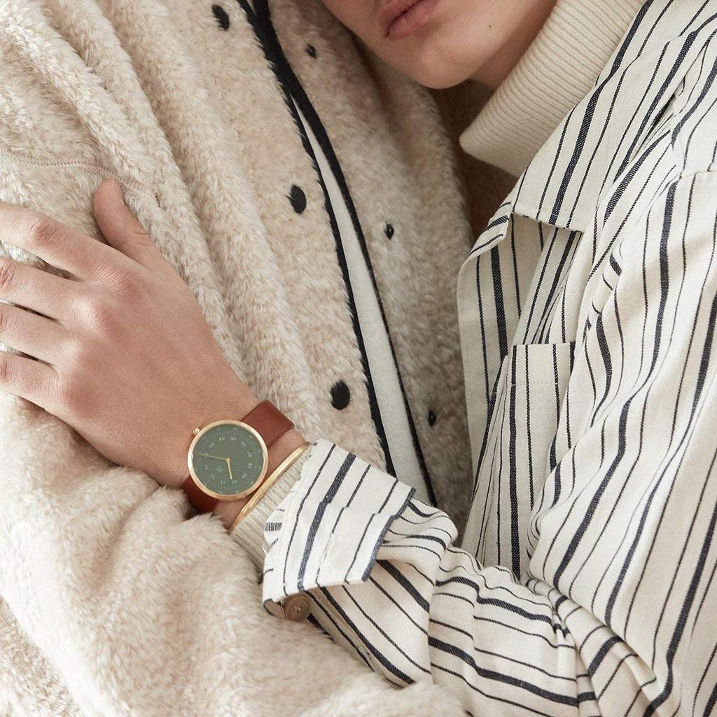 Часы Maven 40 мм Серия Artisan Минималистичные Модные Часы ОЛИВКОВО-КОРИЧНЕВЫЕ (DUSTY 40MM)