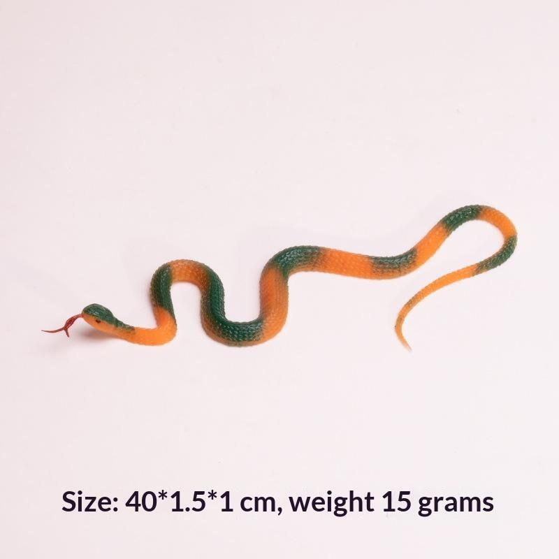 Lifelike 40cm Realistic Python Rubber Fake Snake Scary Prop for Halloween Celebration Garden Bird Repellent