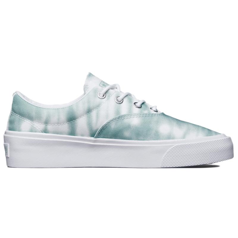 Converse Skidgrip Cvo Low Top Shibori Tie Dye Classic Low Top Canvas Shoes Unisex White and Green