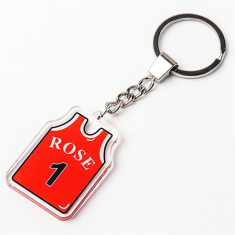 Sports Basketball Keychain Simple Digital Jersey Key Ring Boy Graduation Gift Basketball Fans Trinket Souvenir 4