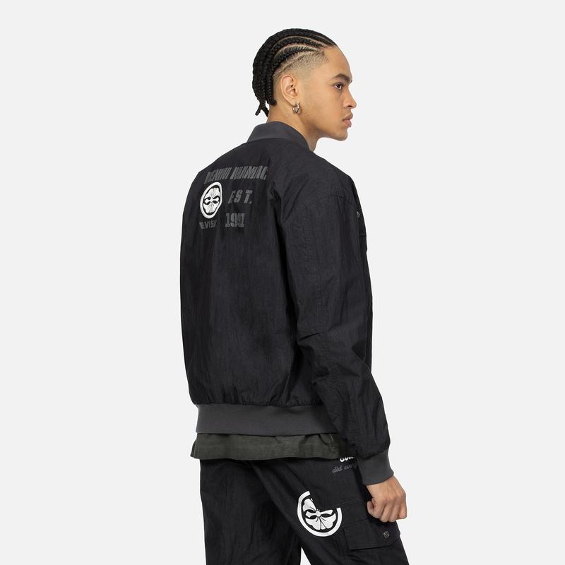 Evisu Куртка мужская приталенная повседневная универсальная с принтом логотипа, вышивкой в виде цветочной чайки 2ESHTM4JK8005LFCT