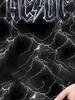 Мужская футболка с принтом молнии AC/DC, 3D-графика, короткий рукав, повседневная футболка, летняя уличная мода, круглый вырез