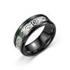 Vintage Viking Celtic Dragon Rings For Men Women Inlay Carbon Fiber Hiphop Men Stainless Steel Rings Wedding Band Jewelry Gifts