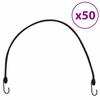 VidaXL Elastic Cords with Reflective Strips and Hooks 50pcs, Elastic Cord with Hook, Elastic Strap with 4008153
