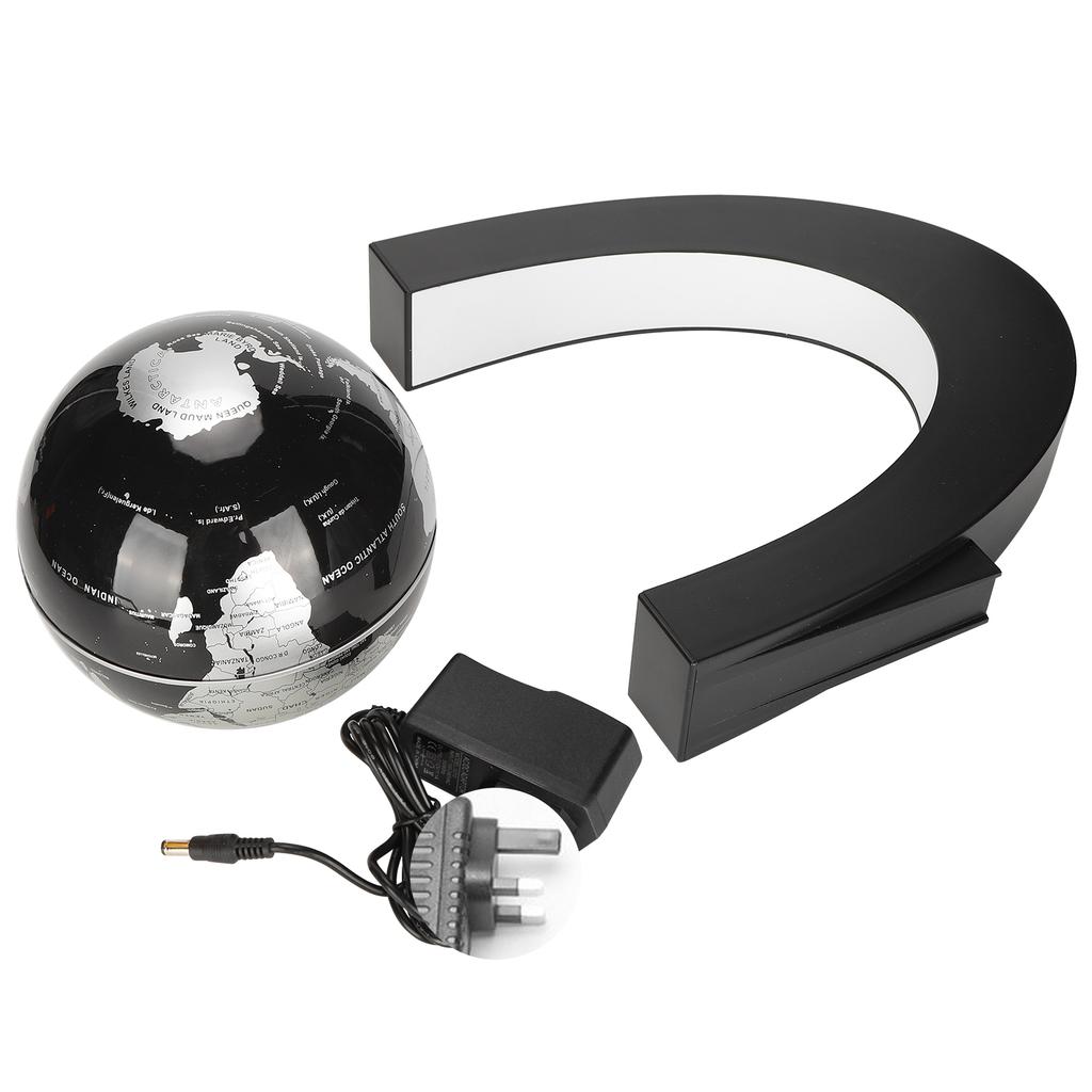 Magnetic Floating Globe 6in World Map Levitation Ball C Shape Base Desktop Decor 100‑240VUK Plug