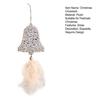 Christmas Tree Ornament Snowflake Plush Pendant Hanging Xmas Pendant with Feather Elements Sequins Bells Winter New Year Party Decor